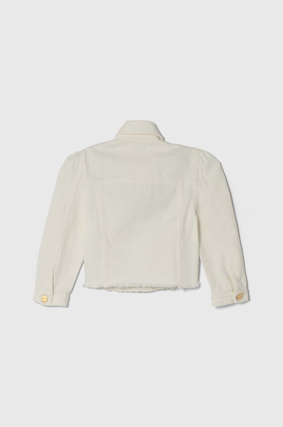 Pinko Up kurtka jeansowa dziecięca S4PIJGJK012 biały SS24