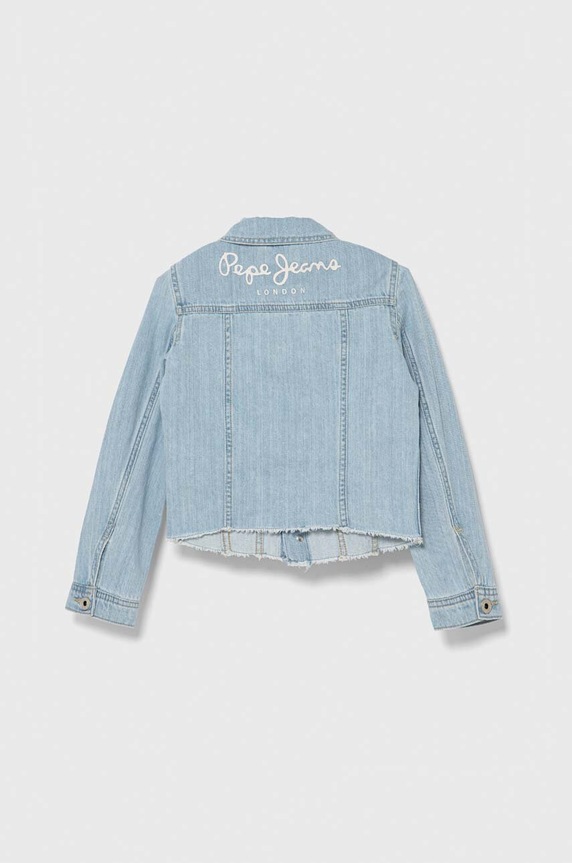 Pepe Jeans kurtka jeansowa bawełniana ISA JACKET JR PG401098 niebieski SS24