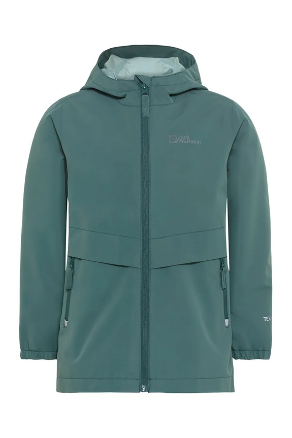 Jack Wolfskin kurtka przeciwdeszczowa dziecięca MALIMA 1609921.92.152 zielony SS25