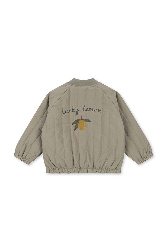 Konges Sløjd geacă bomber pentru copii JUNO BOMBER JACKET cu captuseala verde KS100321