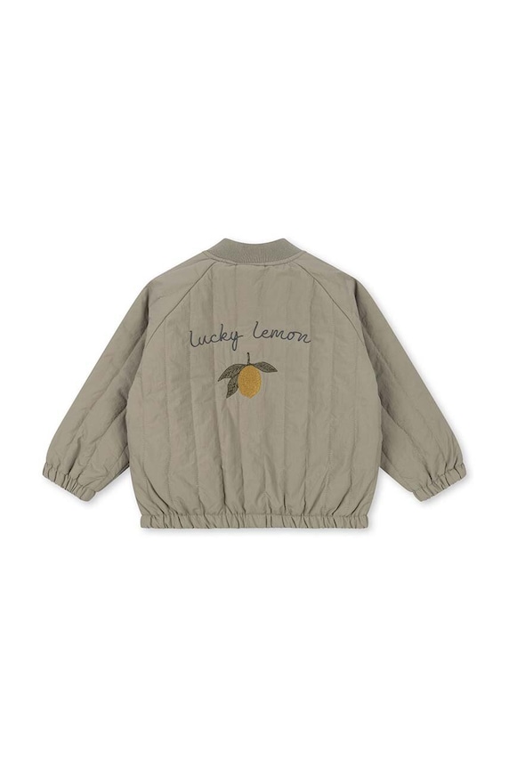 Konges Sløjd geacă bomber pentru copii JUNO BOMBER JACKET cu captuseala verde KS100321