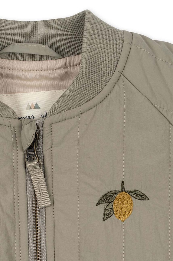 Konges Sløjd geacă bomber pentru copii JUNO BOMBER JACKET verde KS100321