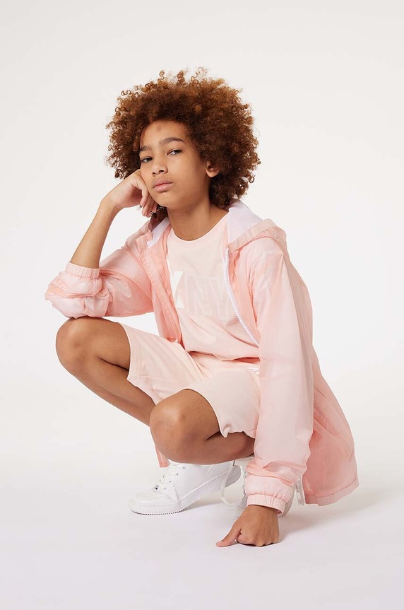 Dkny kurtka dziecięca D60041.162.174 różowy