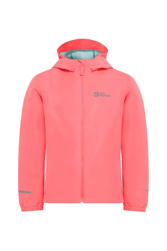 Jack Wolfskin kurtka przeciwdeszczowa dziecięca FLAZE pozostałe różowy 1609263.92.152