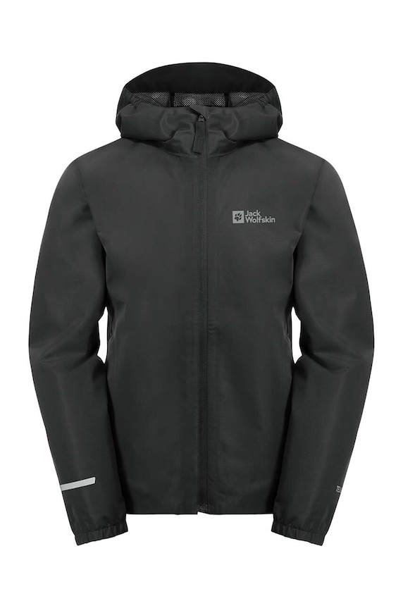 Jack Wolfskin geaca de ploaie copii FLAZE cu captuseala negru 1609263.92.152