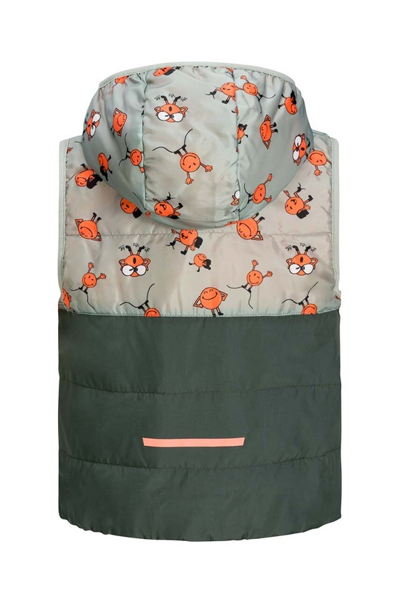 Dětská vesta Jack Wolfskin SMILEYWORLD AOP VEST 1610781. šedá SS24