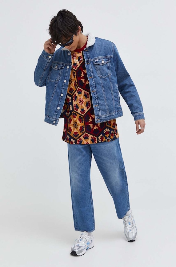 Džínová bunda Tommy Jeans DM0DM18241 modrá SS24