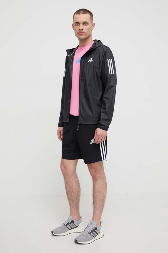 adidas Performance jachetă de alergare Own the Run IN1483 negru AW25