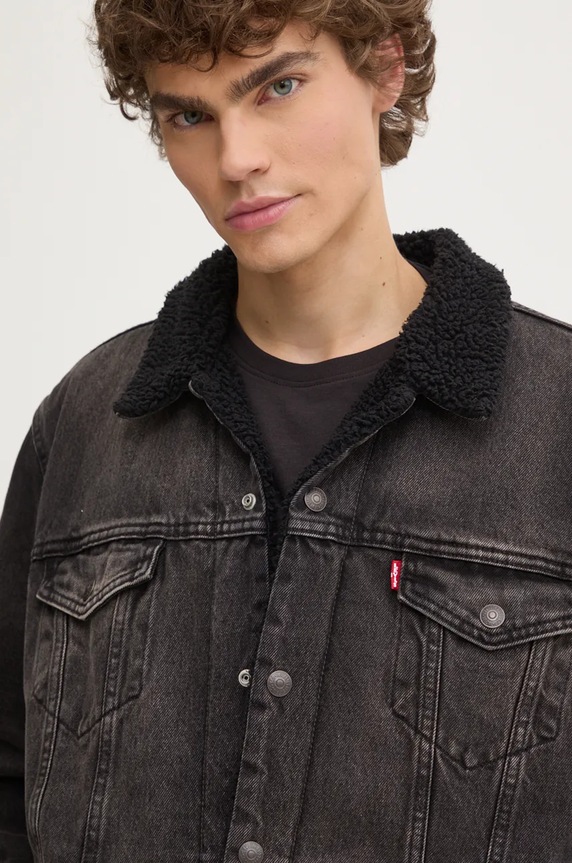 Levi's giacca di jeans nero 16365