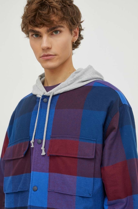Bavlnená bunda Levi's A7264 tmavomodrá