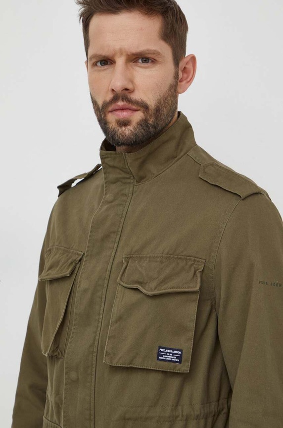 Pepe Jeans kurtka bawełniana VESTER zielony PM402874