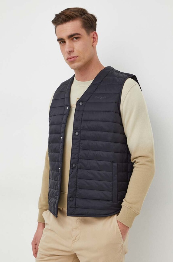 Vesta Pepe Jeans Vlad VLAD jemné zateplenie čierna PM402876