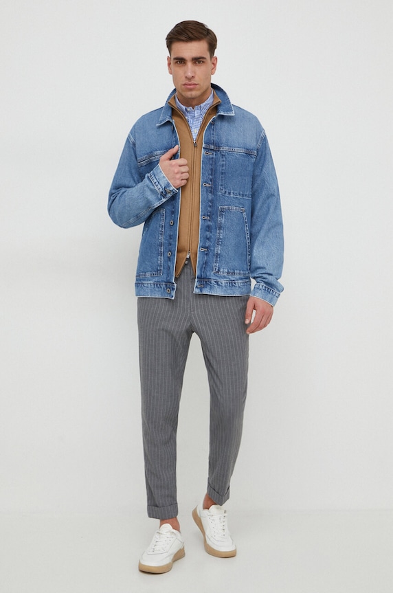 Τζιν μπουφάν Pepe Jeans YOUNG WORK PM402884 μπλε SS24