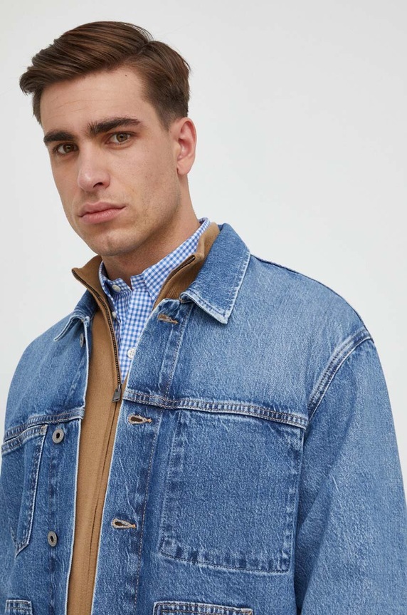Τζιν μπουφάν Pepe Jeans YOUNG WORK μπλε PM402884