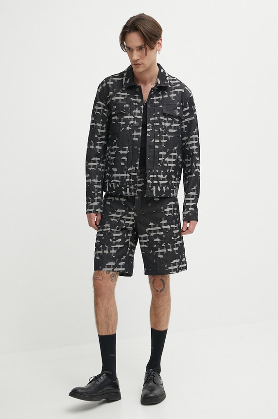 IRO geacă din denim MP137YANIS1 negru SS24