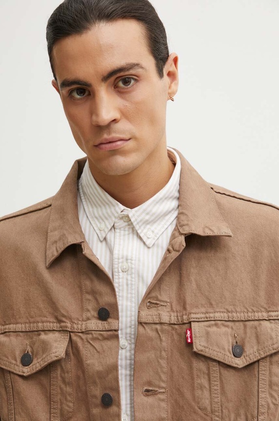 Levi's kurtka jeansowa brązowy 72334