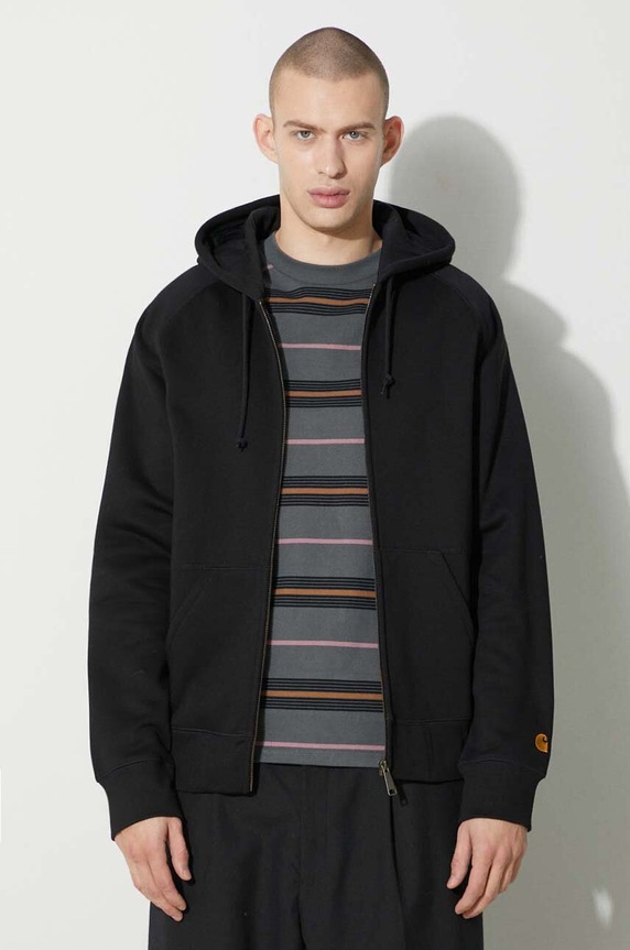 Carhartt WIP jacket Hooded Chase Jacket plain black I033664.00FXX