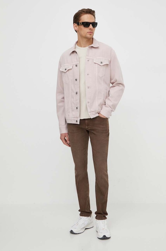 Джинсова куртка Pepe Jeans PINNERS CLRD PM402958 рожевий SS24