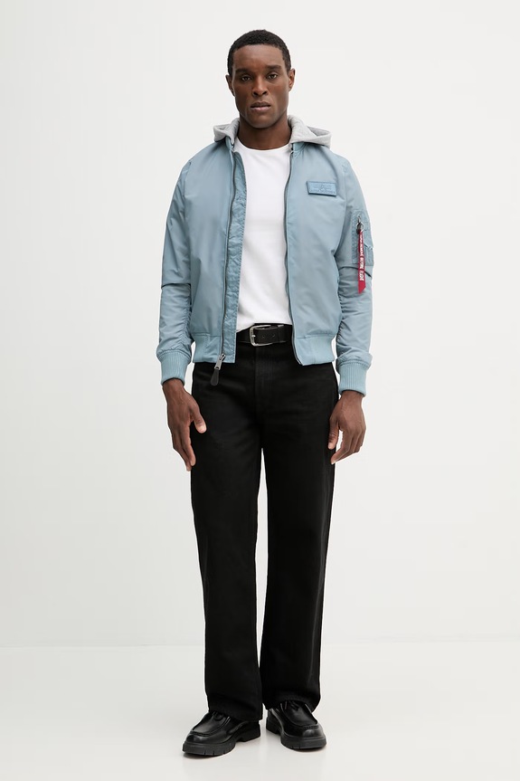 Alpha Industries kurtka MA-1 TT Hood 196108 niebieski SS26