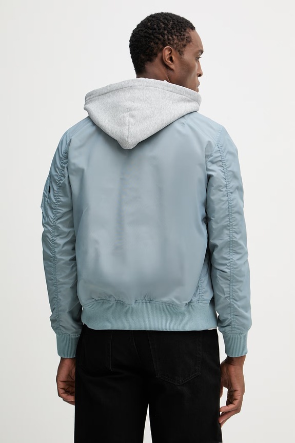 Odzież Alpha Industries kurtka MA-1 TT Hood 196108 niebieski