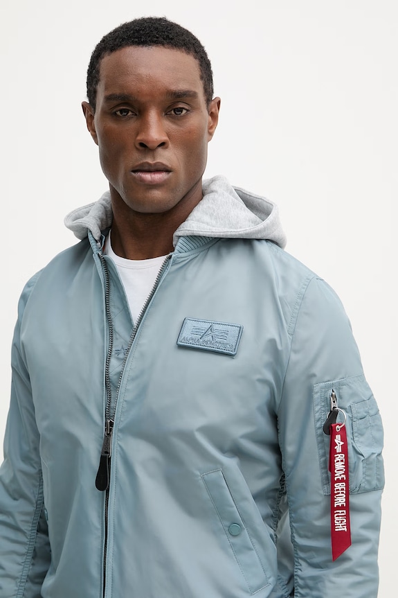 Alpha Industries kurtka MA-1 TT Hood niebieski 196108