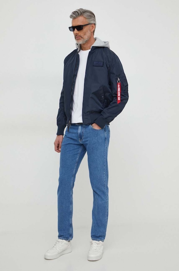 Bunda Alpha Industries MA-1 TT Hood 196108 námořnická modř SS26