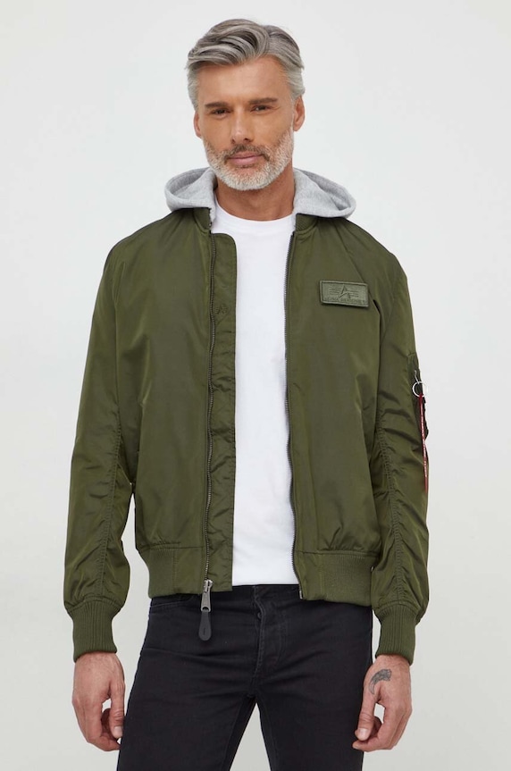 Μπουφάν Alpha Industries MA-1 TT Hood άλλο πράσινο 196108