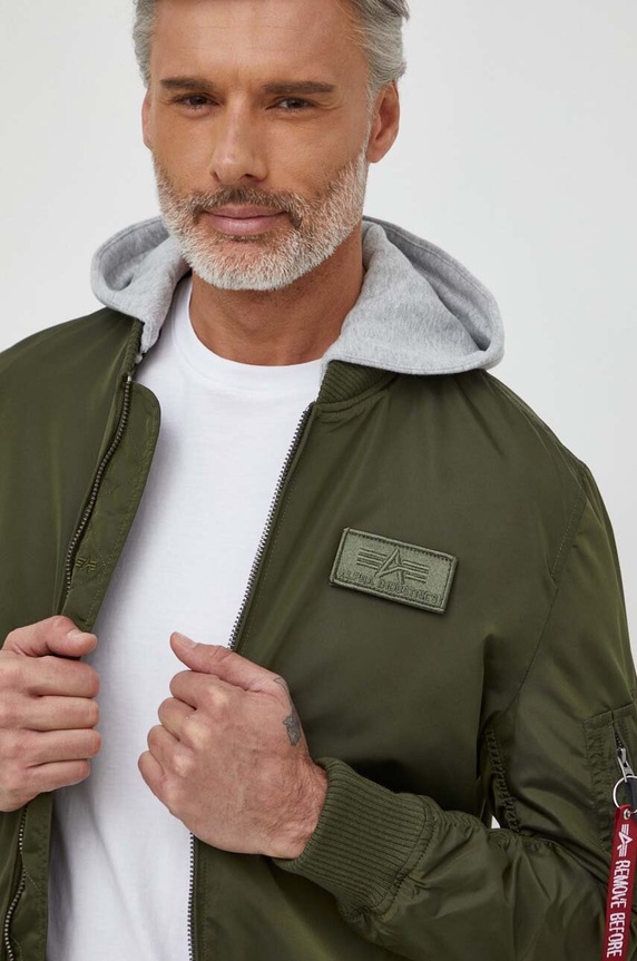 Μπουφάν Alpha Industries MA-1 TT Hood πράσινο 196108