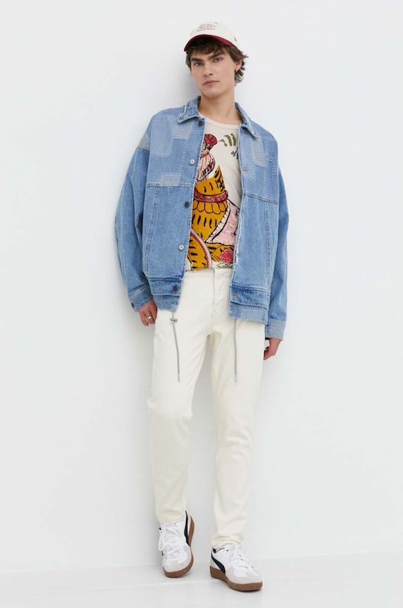 Desigual kurtka jeansowa ROLANDO 24SMED05 niebieski SS24