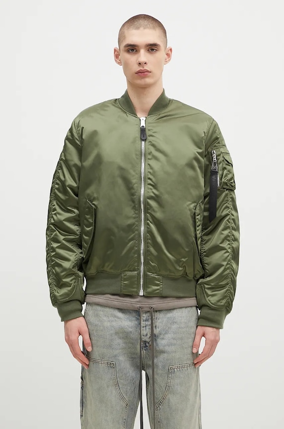 Bomber jakna Alpha Industries MA-1 UV s toplom postavom zelena 146115UV