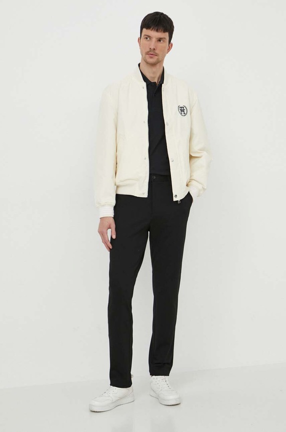Oblečenie Obojstranná bunda bomber Tommy Hilfiger MW0MW34451 béžová