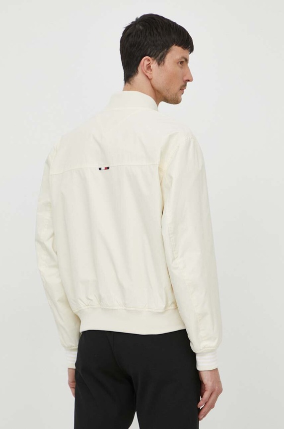 Obojstranná bunda bomber Tommy Hilfiger béžová MW0MW34451