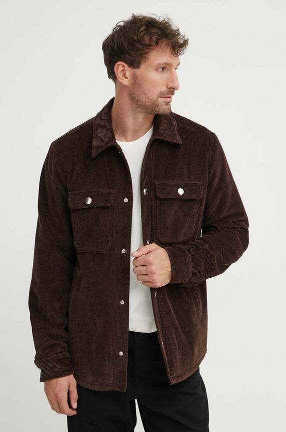 Menčestrová bunda A.P.C. Blouson Alex hnedá COGVV.H02625.CAE