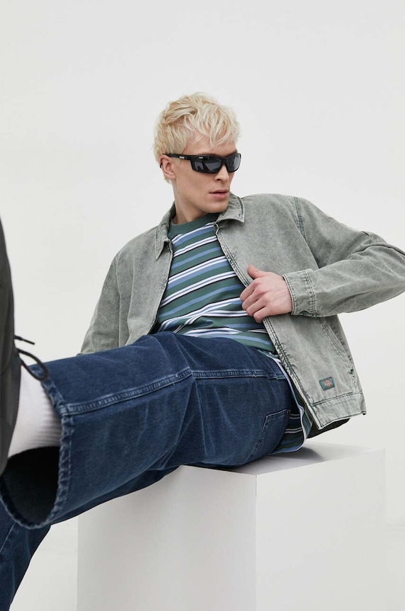 Rifľová bunda Dickies NEWINGTON JACKET bez kapucne zelená DK0A4YQN