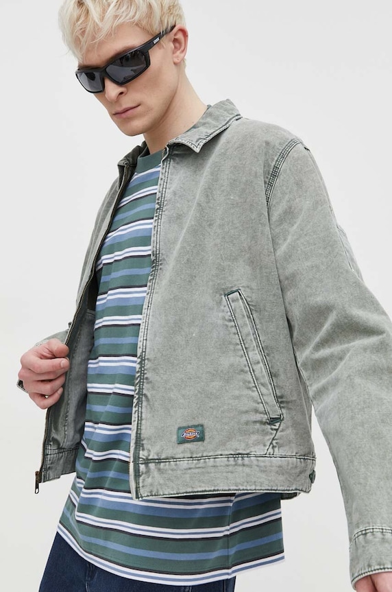 Rifľová bunda Dickies NEWINGTON JACKET DK0A4YQN zelená SS24