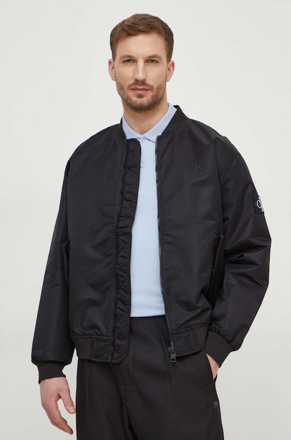 Μπουφάν bomber Calvin Klein Jeans άλλο μαύρο J30J325110