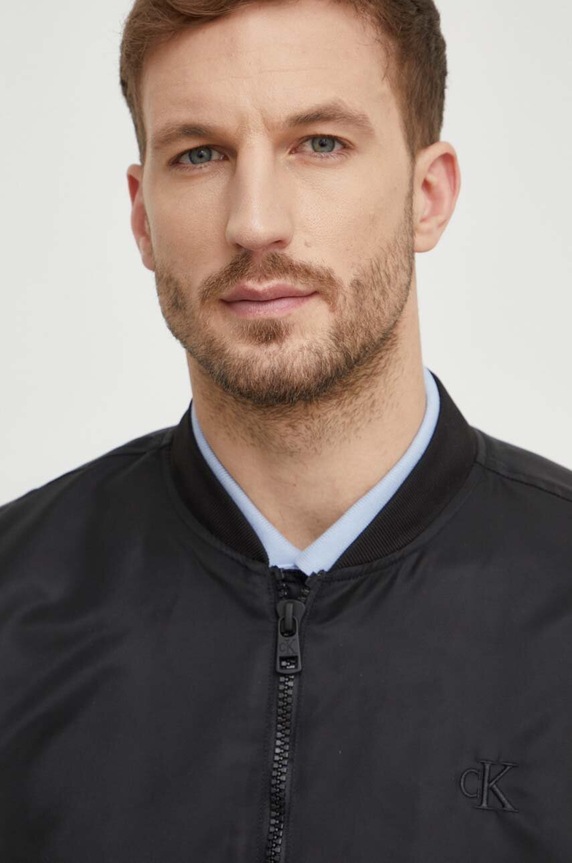 Μπουφάν bomber Calvin Klein Jeans μαύρο J30J325110