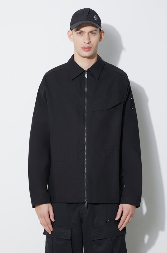 Бавовняна куртка A-COLD-WALL* Zip Overshirt інші чорний ACWMSH138A