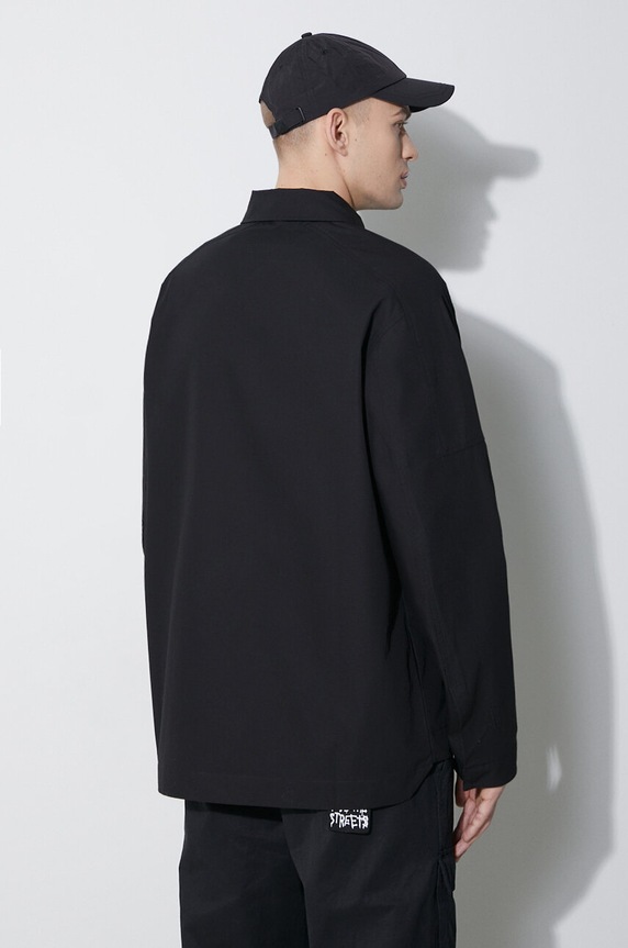 Одяг Бавовняна куртка A-COLD-WALL* Zip Overshirt ACWMSH138A чорний
