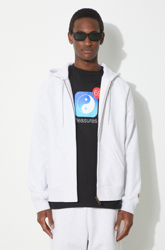 Carhartt WIP sweatshirt Hooded Chase Jacket other gray I033664.00JXX