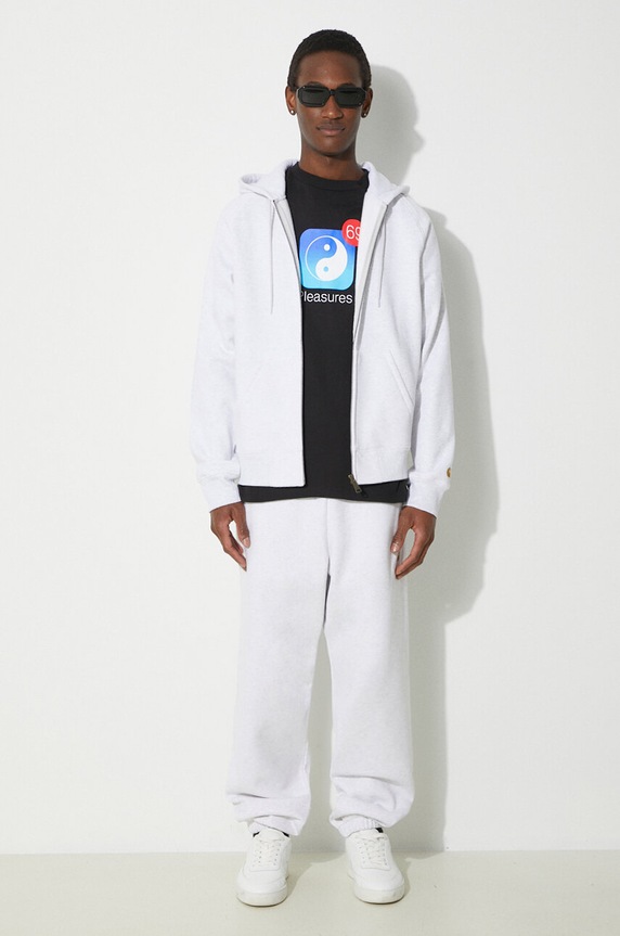 Carhartt WIP sweatshirt Hooded Chase Jacket I033664.00JXX gray AA00