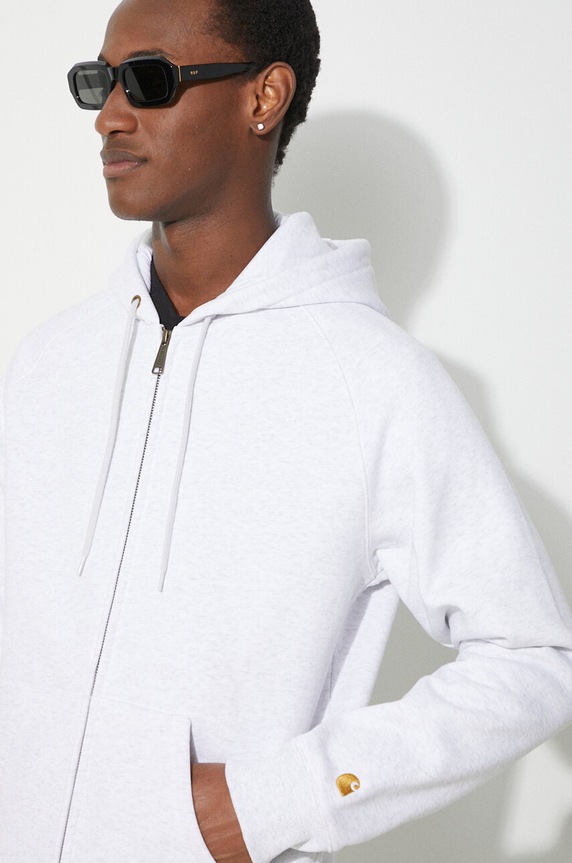 Carhartt WIP sweatshirt Hooded Chase Jacket gray I033664.00JXX