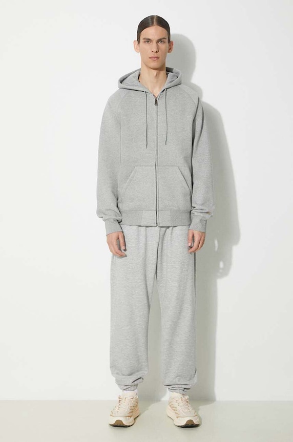 Mikina Carhartt WIP Hooded Chase Jacket I033664.00MXX sivá AW24