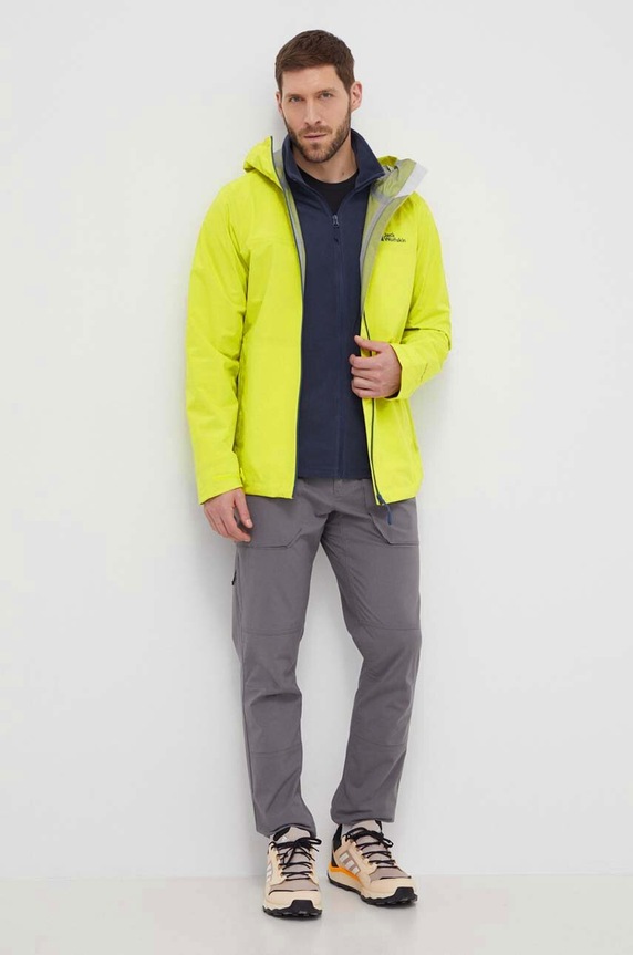 Turistická bunda Jack Wolfskin HIGHEST PEAK 3L JKT 1115134 žltá SS24