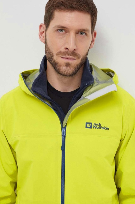 Turistická bunda Jack Wolfskin HIGHEST PEAK 3L JKT žltá 1115134