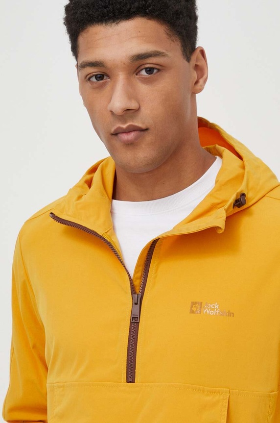 Nepremokavá bunda Jack Wolfskin DESERT WIND žltá 1307841
