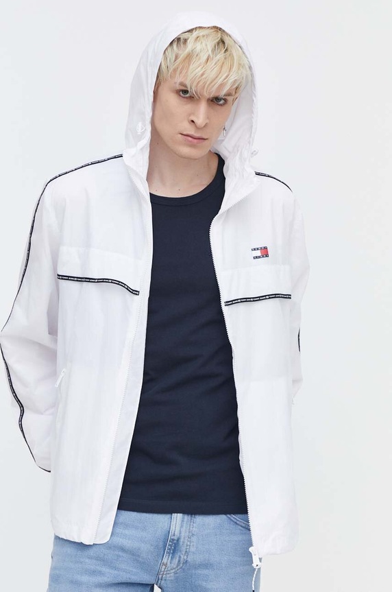 Tommy Jeans rövid kabát nem szigetelt fehér DM0DM18697