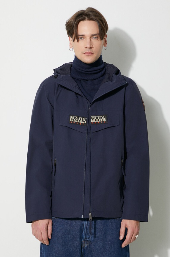 Napapijri jacket Rainforest Open S with navy NP0A4H2O1761