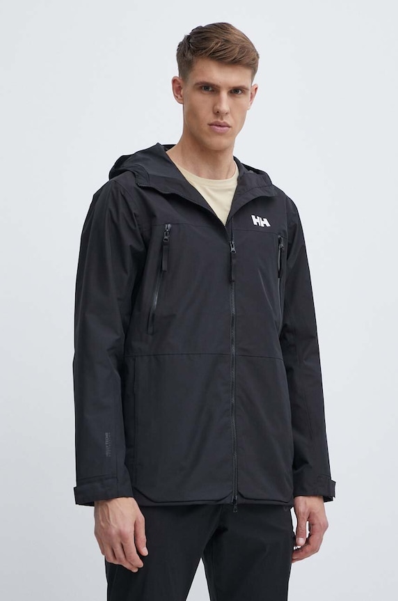 Turistická bunda Helly Hansen Active Ocean Bound nezateplené čierna 53534