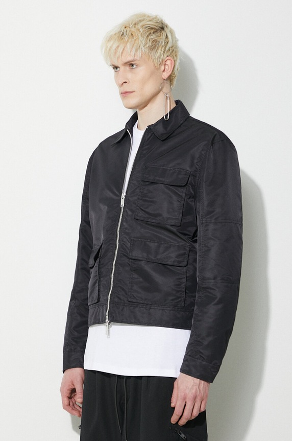 Han Kjøbenhavn rövid kabát Nylon Boxed Cargo Jacket fekete M.133094